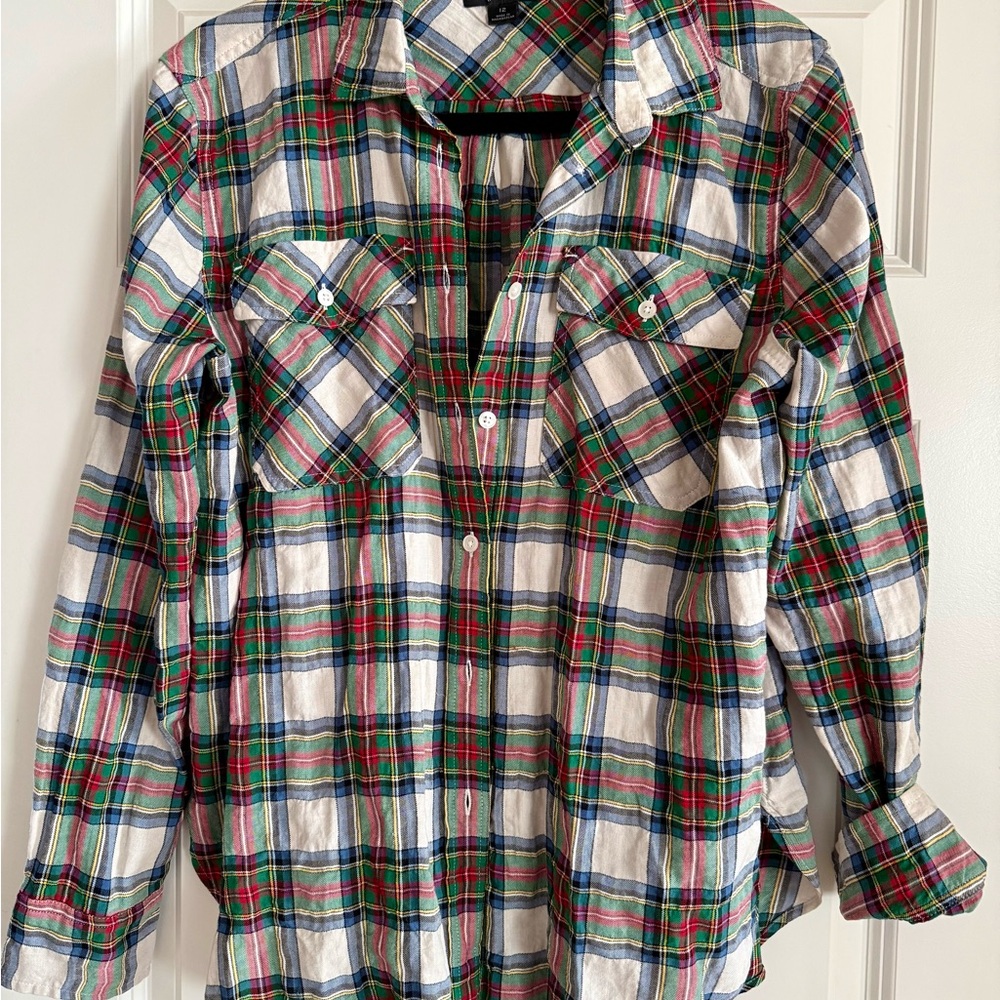 J. Crew Multicolor Plaid Button Down Shirt
